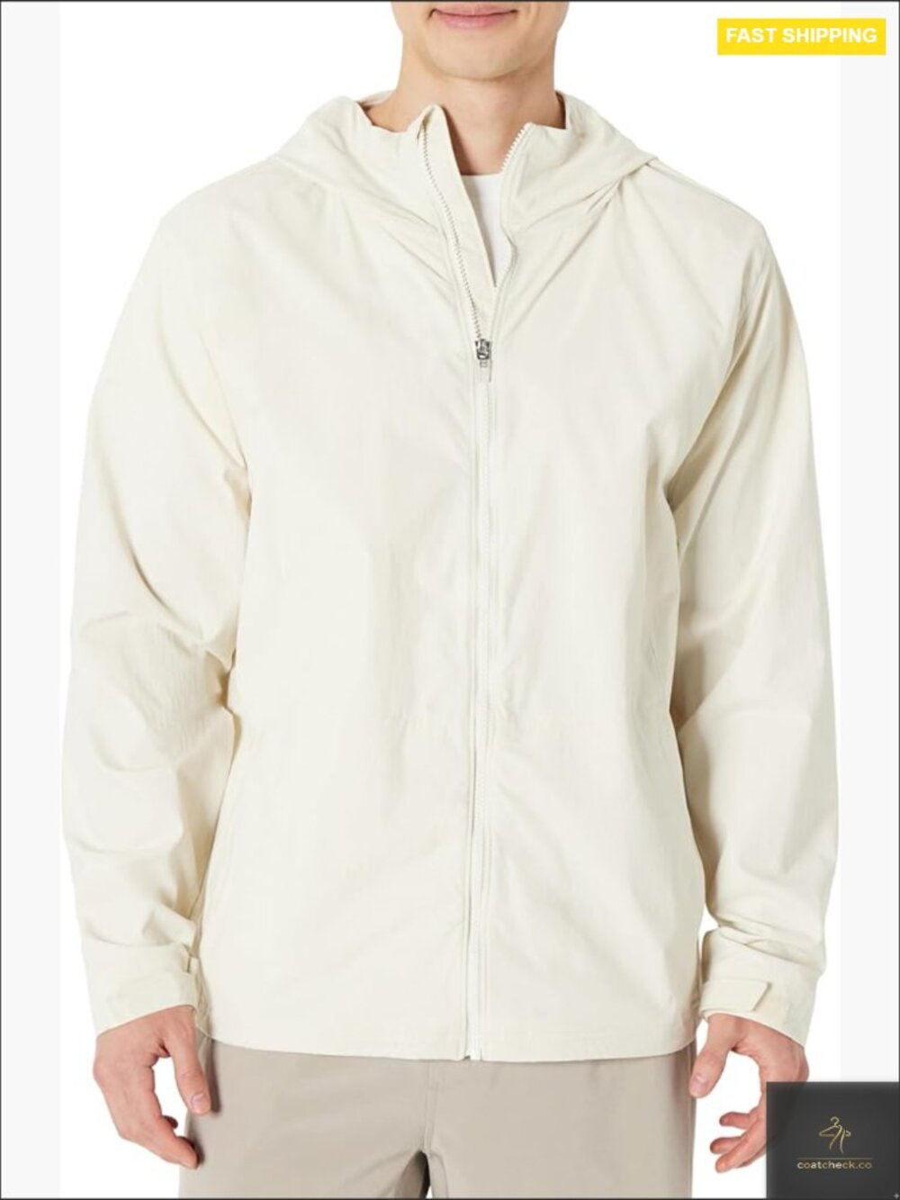 Lightweight Water Repellent Full-Zip Active Hiking Outdoor Jacket with Hood